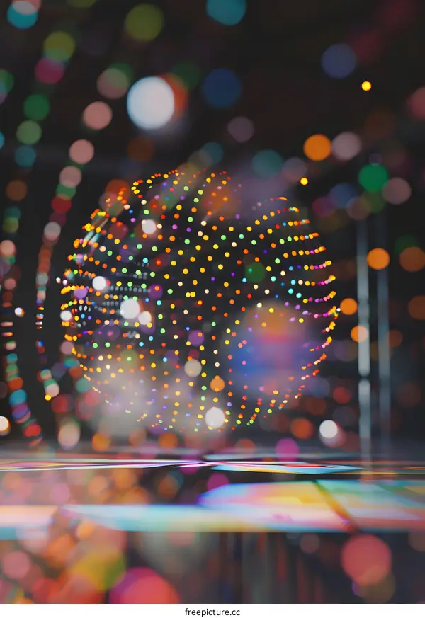 Colorful Sphere Lights Abstract Background