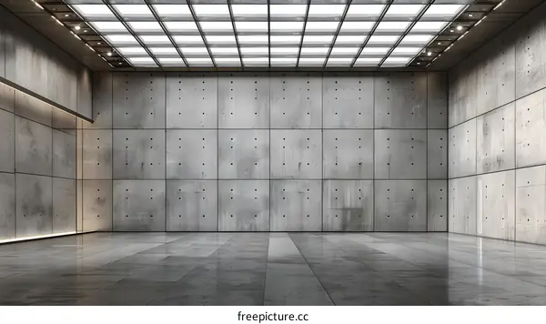 Modern Empty Concrete Room Interior Design