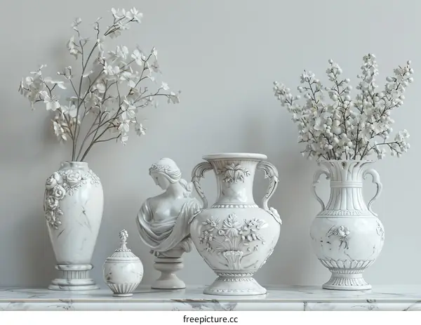 Elegant White Decorative Flower Arrangement