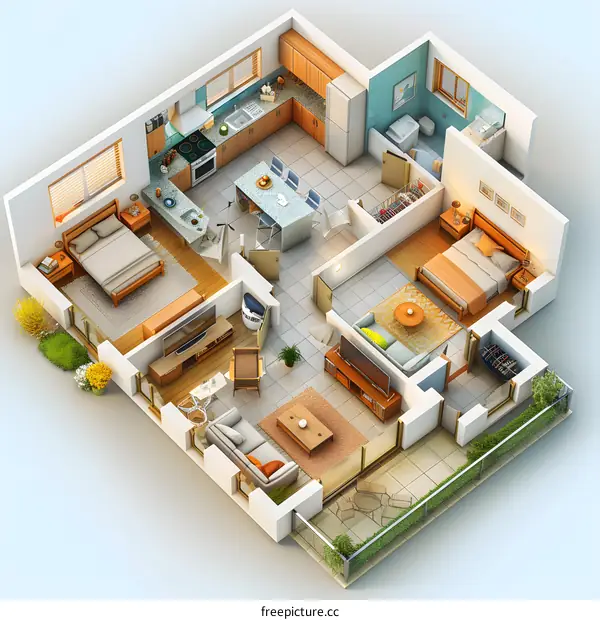Modern Apartment Floor Plan