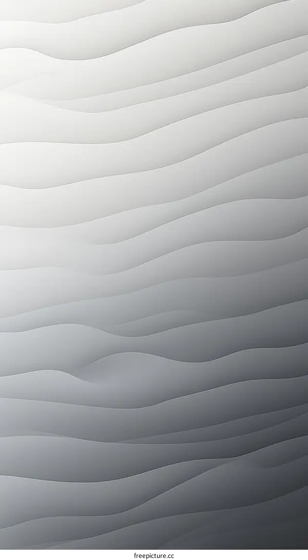 Abstract Gray and White Wavy Minimalist Background
