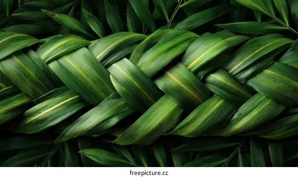 Intricate Woven Leaf Pattern