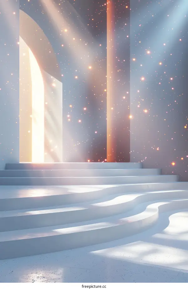 Abstract Glowing Lights Podium Stage