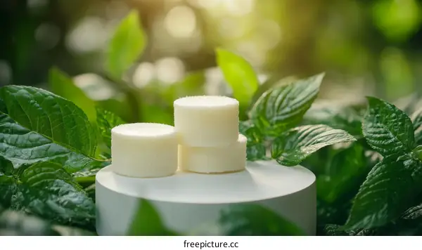 Natural Spa White Solid Soap Display