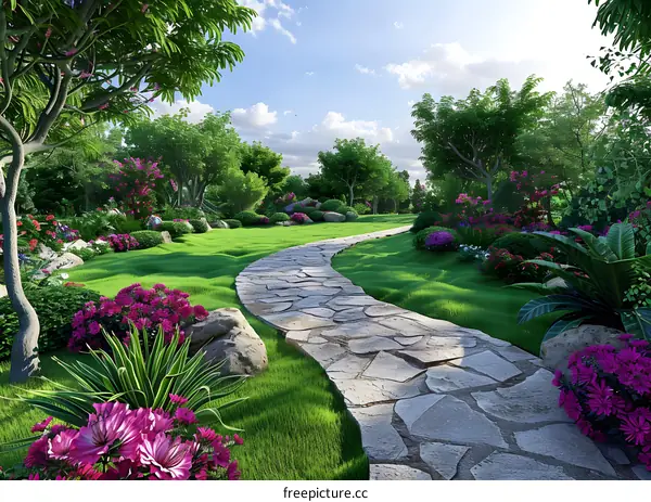 Garden landscape design renderings
