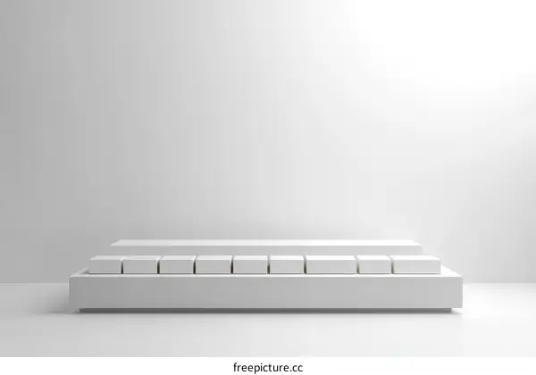 Modern Minimalist White Product Display Stage