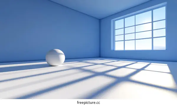 Empty Room with Large Window and Sunlight
