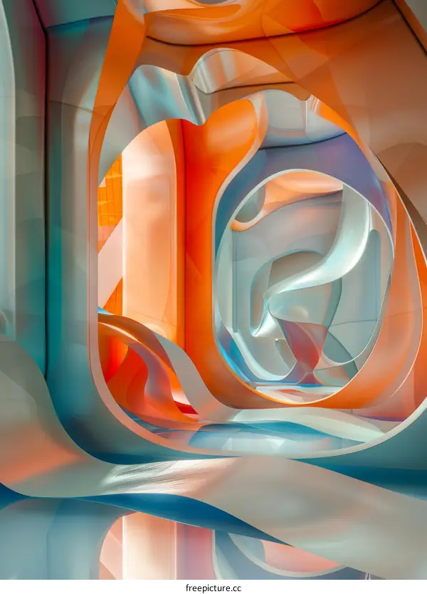 Abstract Colorful Architectural Design Interior