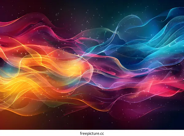 Wavy Multicolor Gradient Backdrop