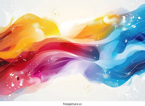 Abstract Colorful Wave Background Design
