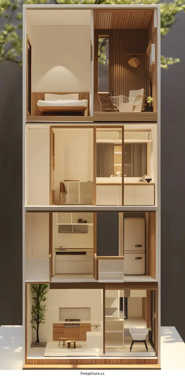 Minimalist House Model with Open Floor Plan Design