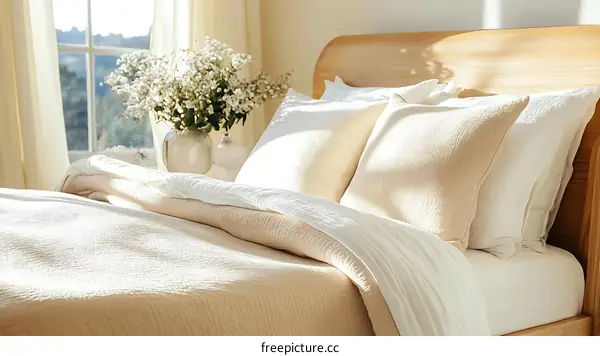 Cozy Beige Bedding Set in a Modern Bedroom