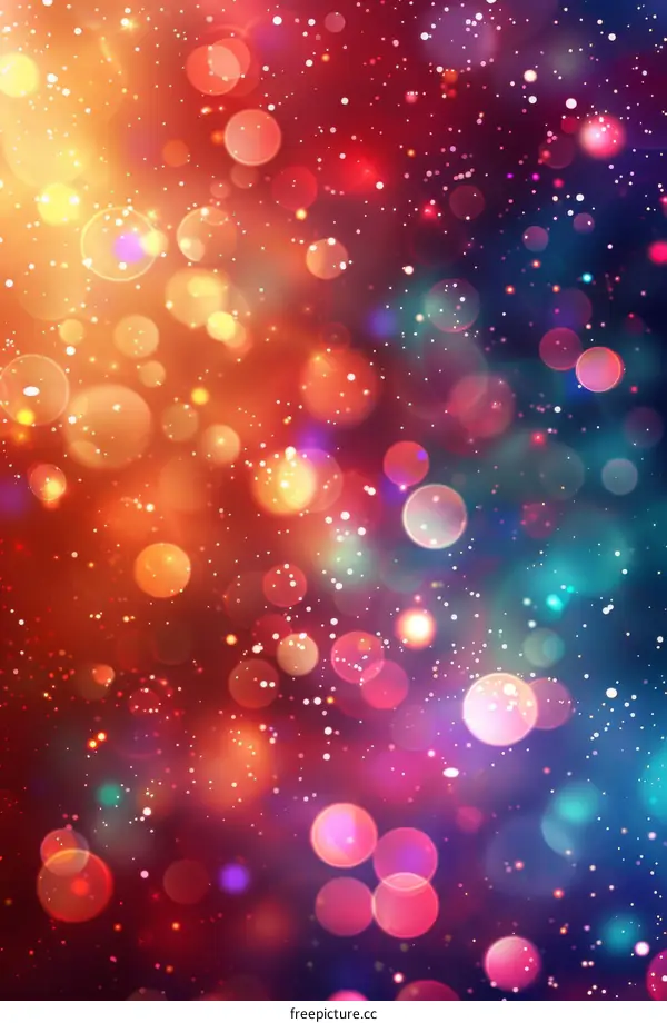 Vibrant Bokeh Lights: A Colorful Abstract Background