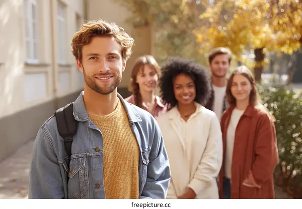Group of Diverse Students Outdoors