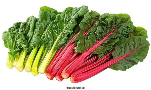 [Transparent Background PNG]Assortment of Fresh Colorful Swiss Chard