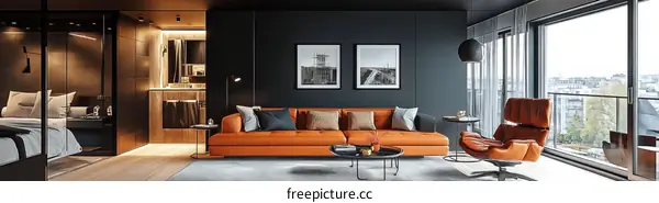 Modern Minimalist Apartment Living Room