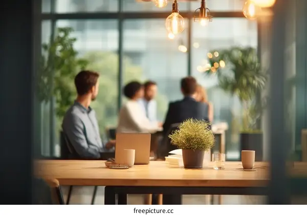 Modern Office Meeting Room Focused on Collaboration