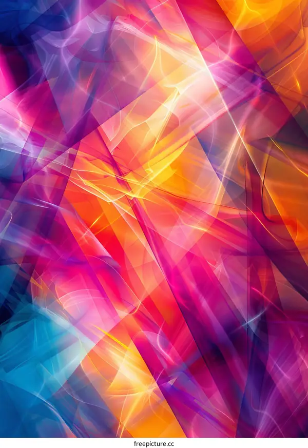 Abstract Lines and Shapes with Vibrant Colors