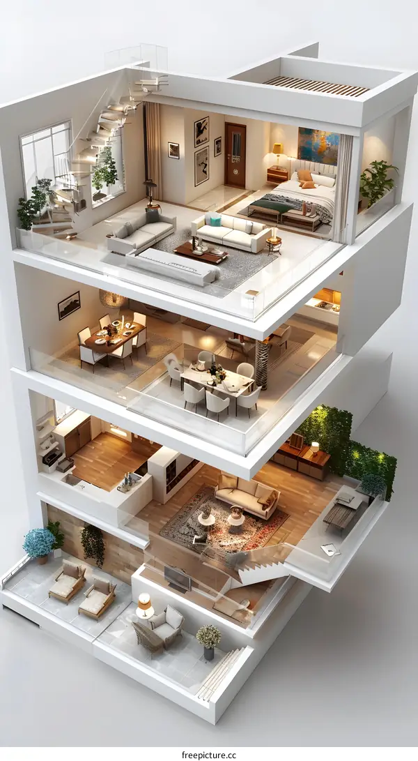 3D interior design rendering