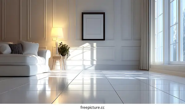 Elegant Living Room Interior Design Illustration