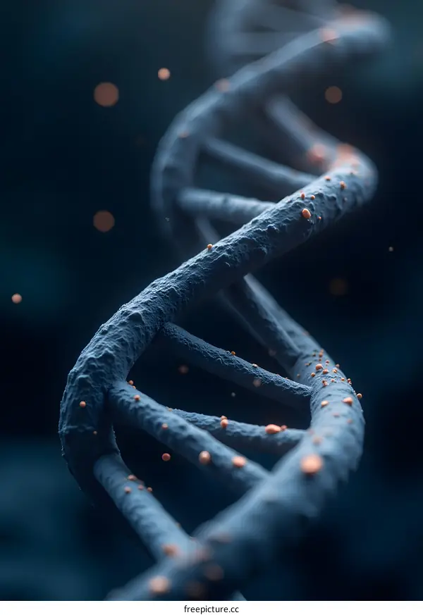 Double Helix DNA Structure 3D Illustration
