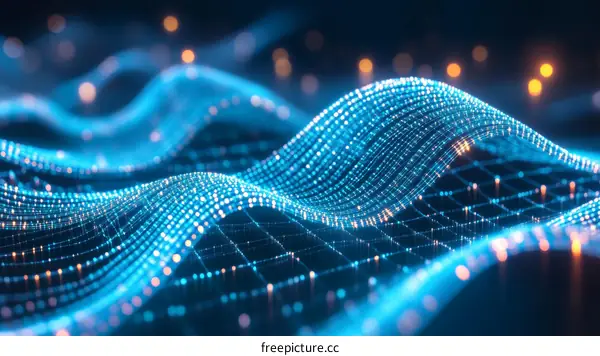 Abstract Digital Wave Pattern