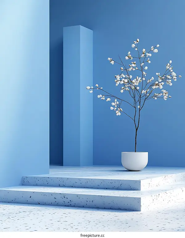 Modern Minimalist Blue Interior Design