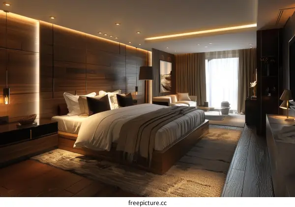 Luxury hotel bedroom