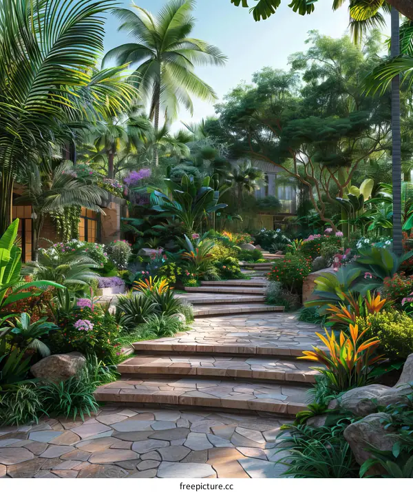 Tropical Paradise Stairway