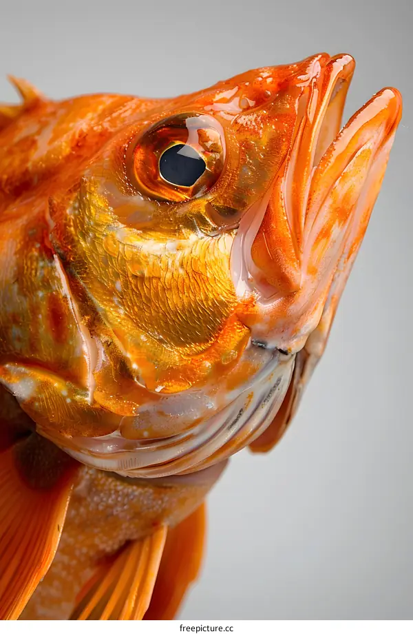 Close Up of a Red Fish Head