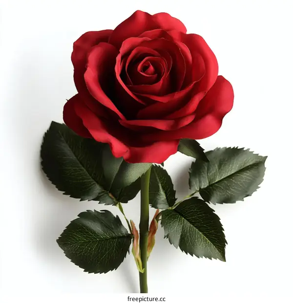 Beautiful Red Rose in Close-up