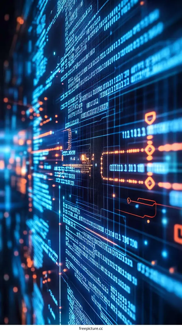 Abstract Digital Code Backdrop