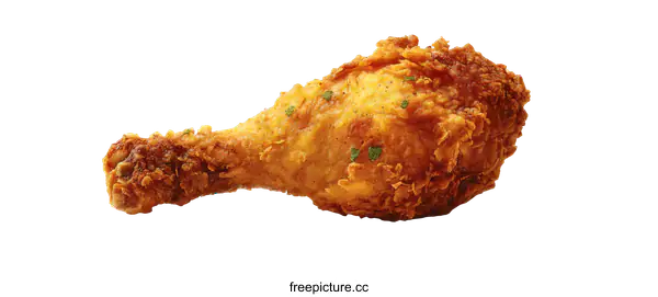 [Transparent Background PNG]Crispy Fried Chicken Leg Close-up Image