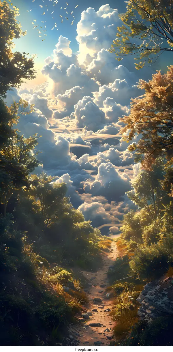 The sky in the forest