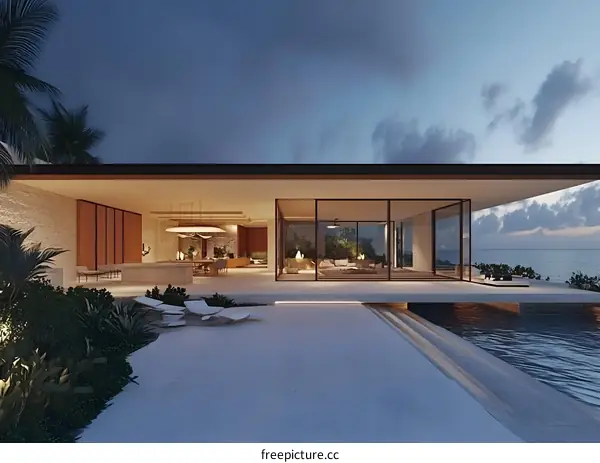 Modern Minimalist House with Infinity Pool and Ocean View