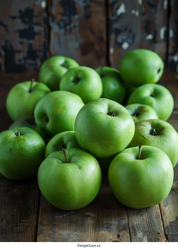 A Pile of Green Apples