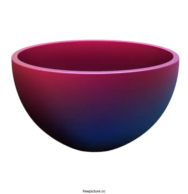 [Transparent Background PNG]Gradient Color Bowl Illustration