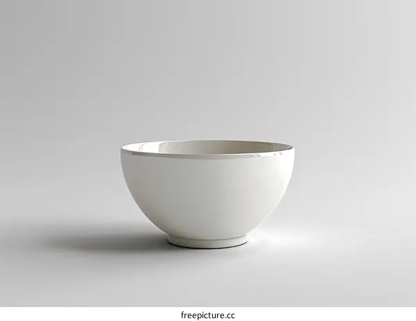 White Bowl on White Background