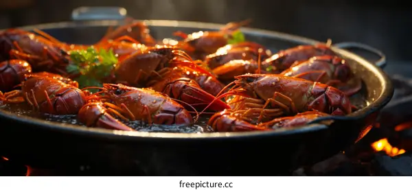 A delicious plate of crayfish