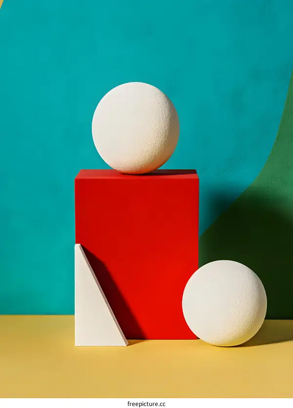 Abstract Geometric Shapes  Minimalist Still Life Photography
