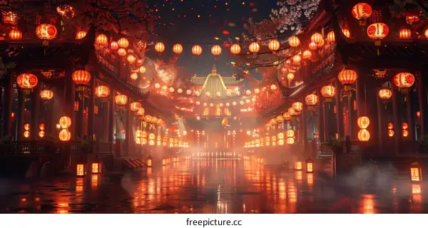 A beautiful illustration of a Chinese中秋节 scene.