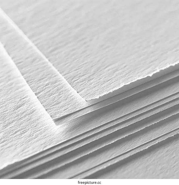 Closeup of a stack of white paper