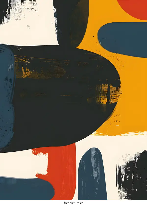 Abstract Art with Bold Colors and Shapes