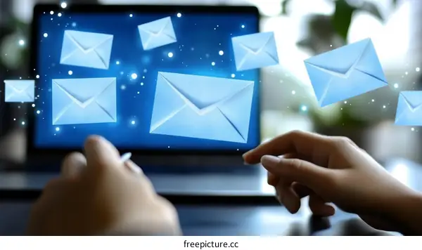 Email Communication on Laptop Screen