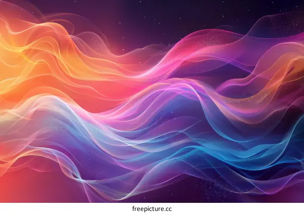 Abstract Colorful Flowing Lines Background