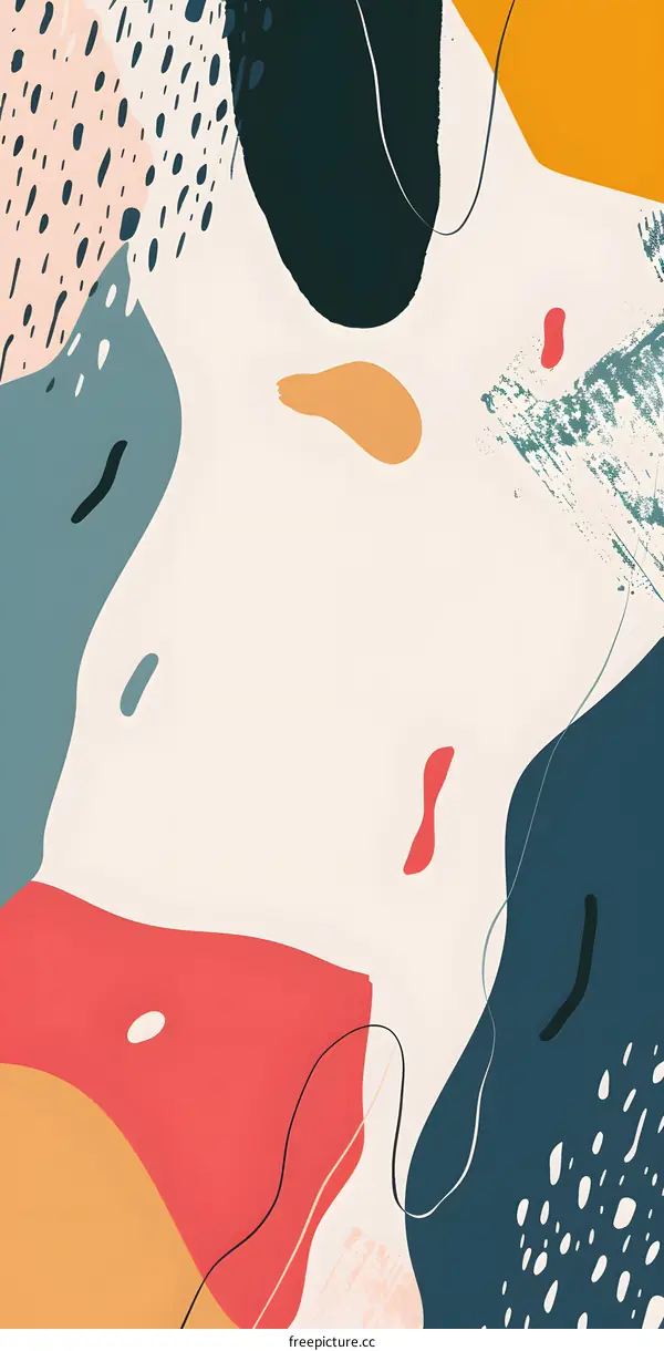 Abstract Art Colorful Shapes Background