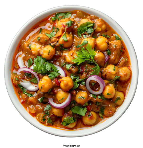 [Transparent Background PNG]Bowl of Chickpea Curry