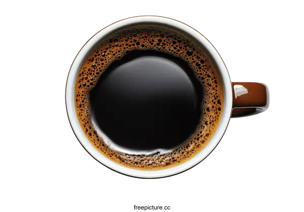 [Transparent Background PNG]Close-up of a cup of black coffee
