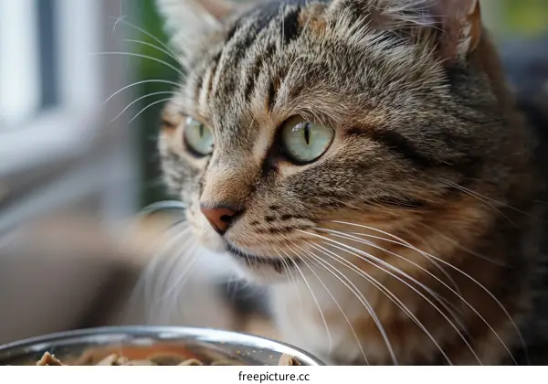 A ginger cat looking out the window