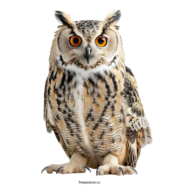 [Transparent Background PNG]Portrait of an Owl